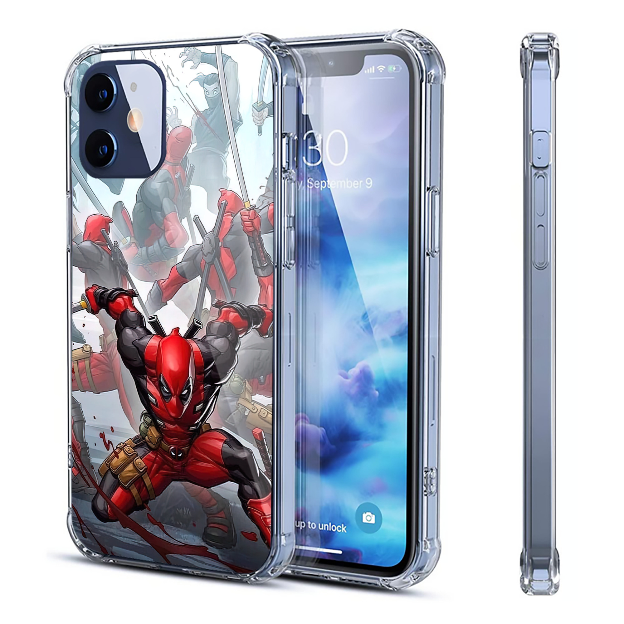 （画像用） Deadpool デッドプール 【iPhone 12シリーズ対応】透明スマホケース（クリアソフトケース）